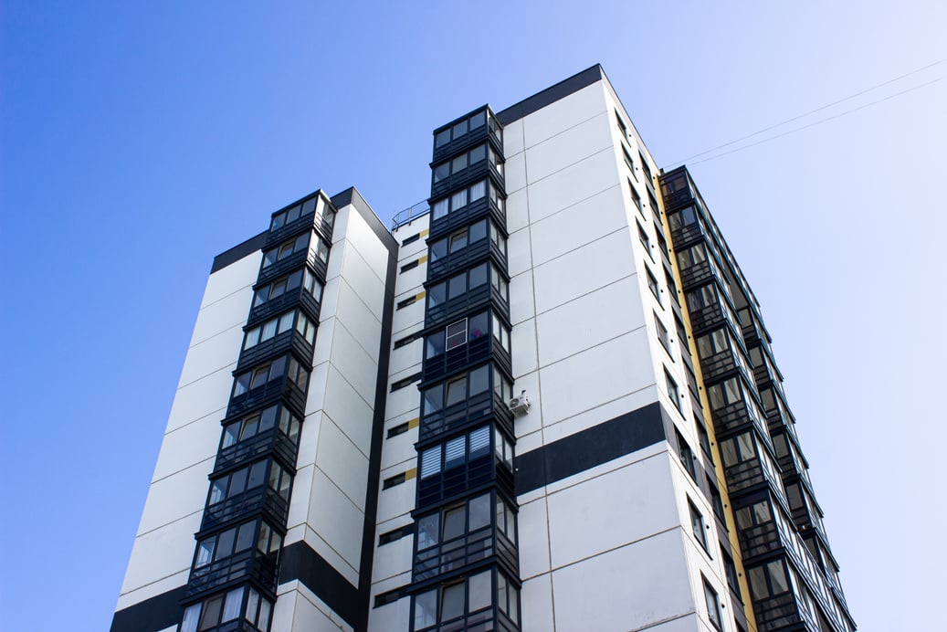 Modern houses. Apartment building. Apartments, construction industry.